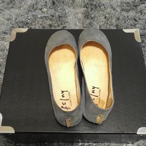 Fslny flats made in Italy leather size 8